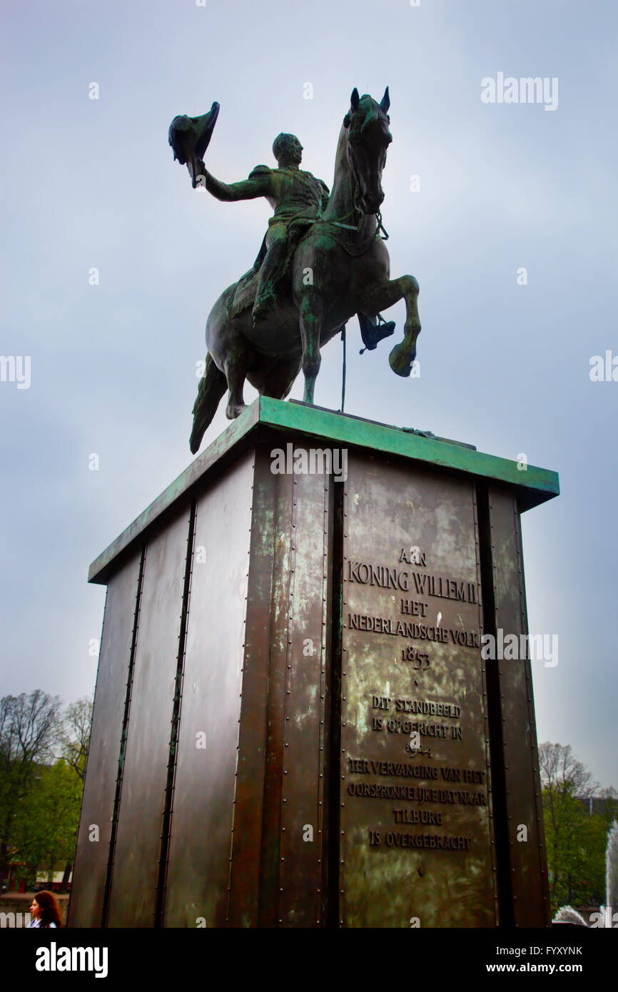 Koning Willem II Statue, den Haag Stockfoto