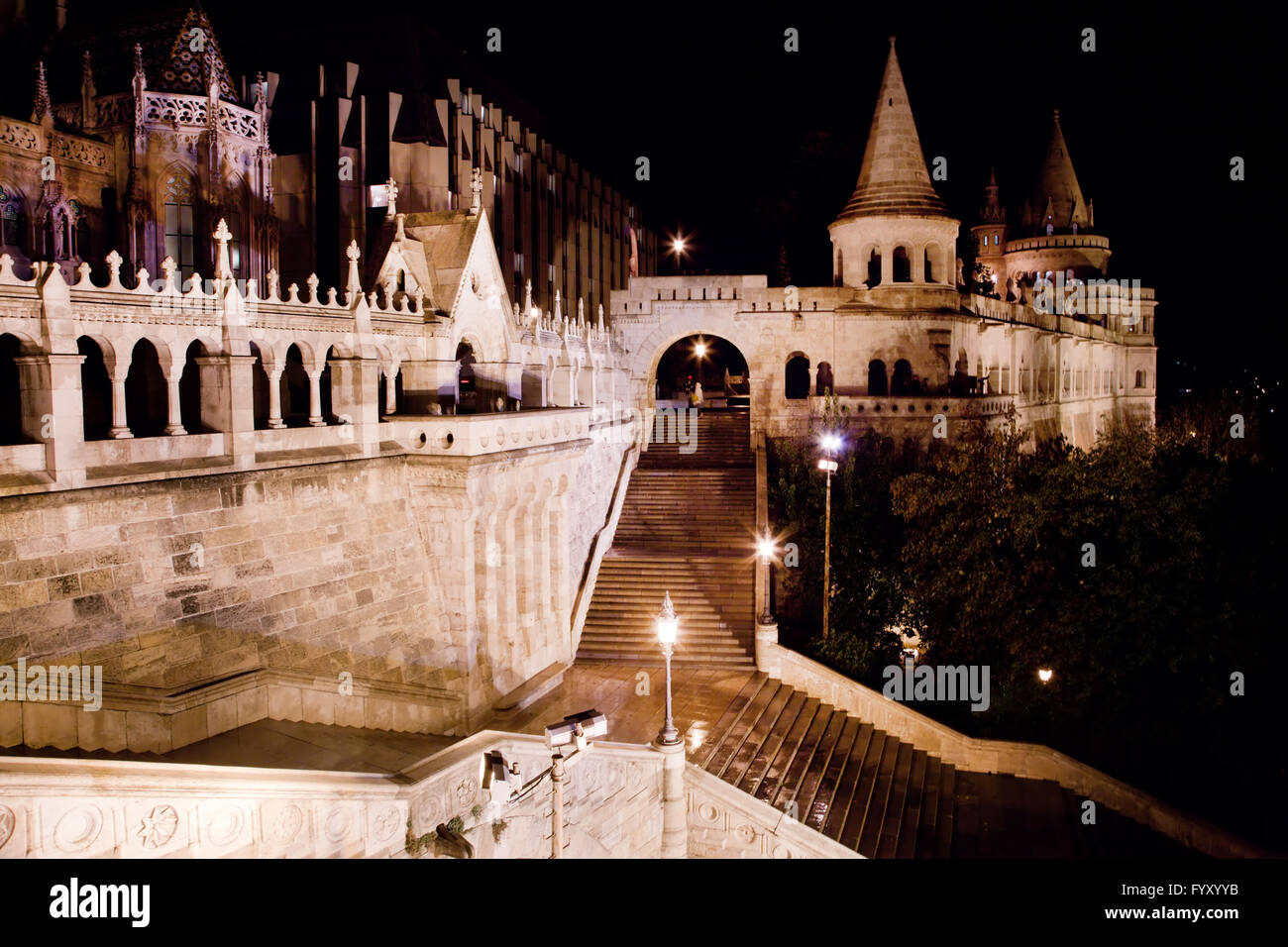 Fischerbastei. Budapest, Ungarn Stockfoto