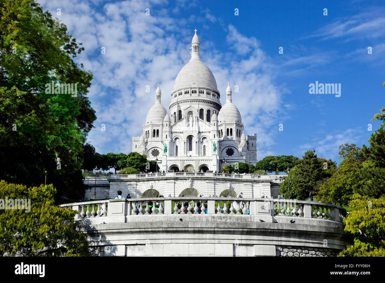 Basilika Sacre-Coeur. Paris, Frankreich. Stockfoto