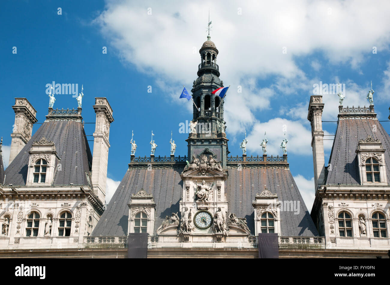 Das Hotel de Ville, Paris, Frankreich. Stockfoto