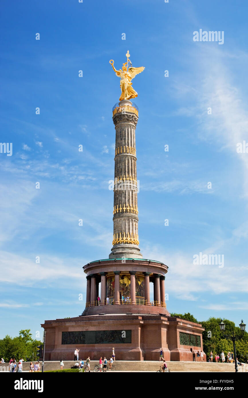 Die Siegessäule in Berlin Stockfoto