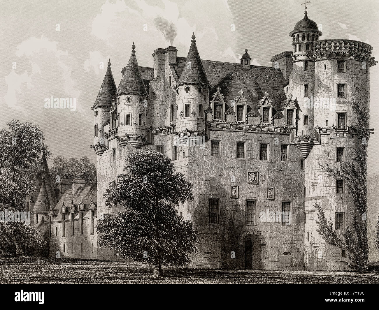 Castle Fraser, in der Nähe von Kemnay, Aberdeenshire, Schottland Stockfoto