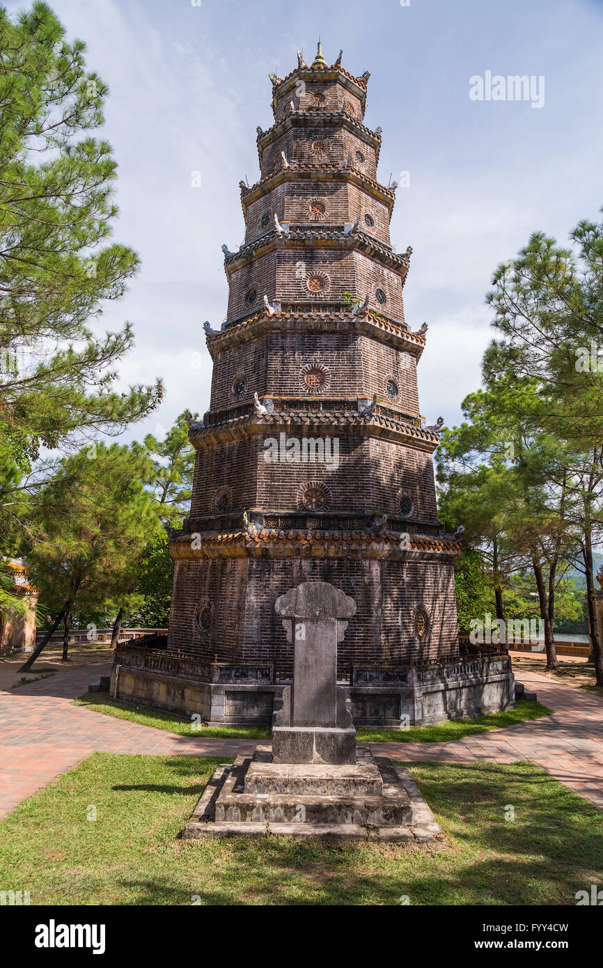 Thien Mu Pagode in Hue, Vietnam Stockfoto