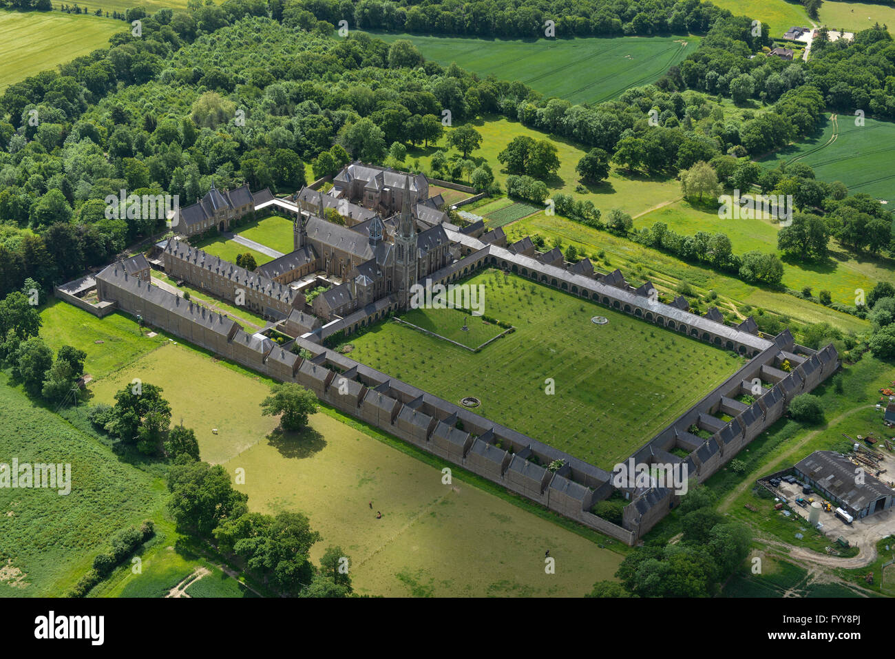 St Hugh's Charterhouse, Parkhouse. Ein Kartäuser-Kloster in West Sussex Stockfoto