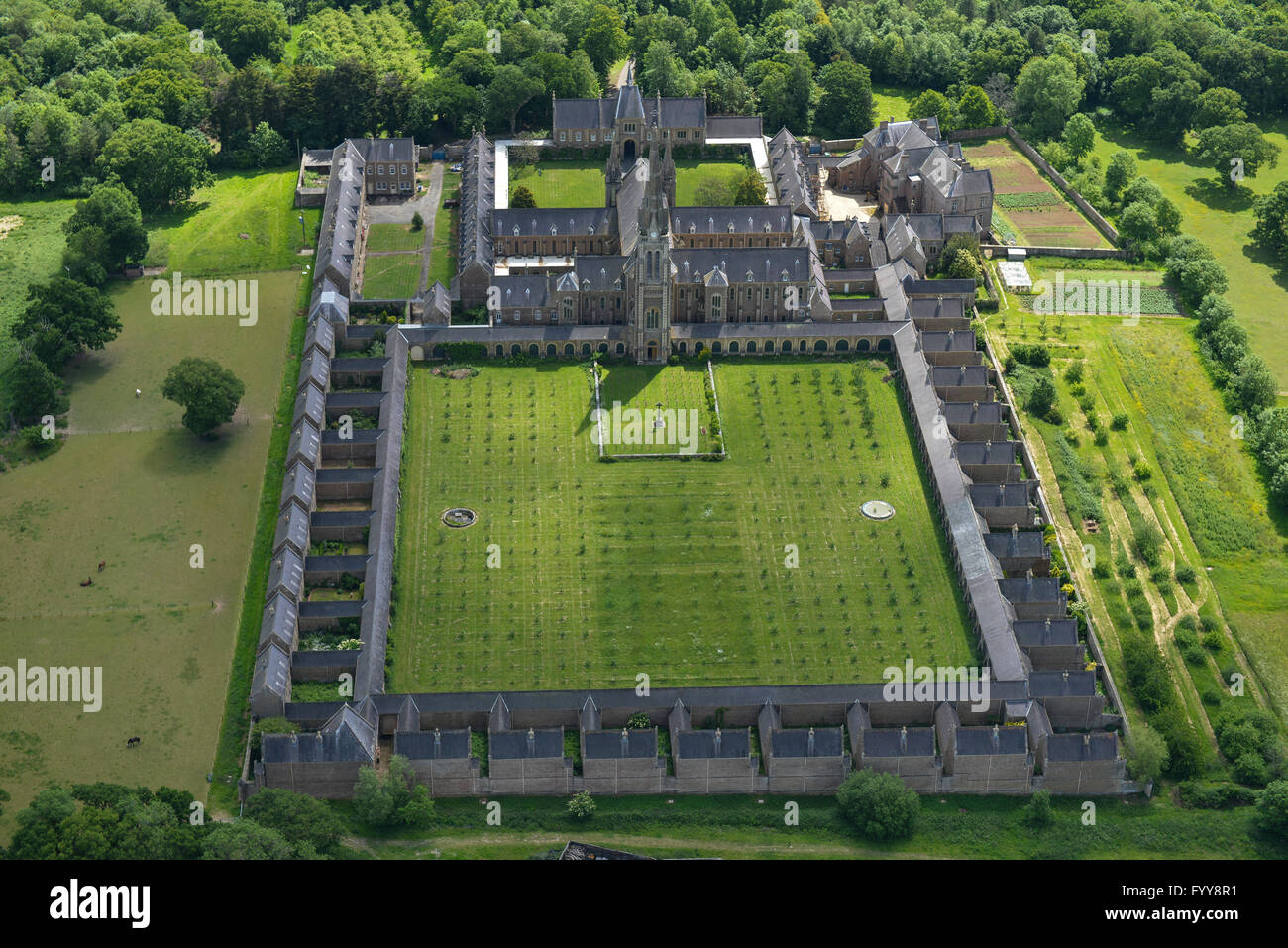 St Hugh's Charterhouse, Parkhouse. Ein Kartäuser-Kloster in West Sussex Stockfoto