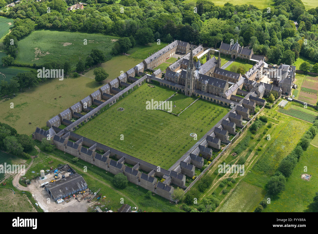 St Hugh's Charterhouse, Parkhouse. Ein Kartäuser-Kloster in West Sussex Stockfoto