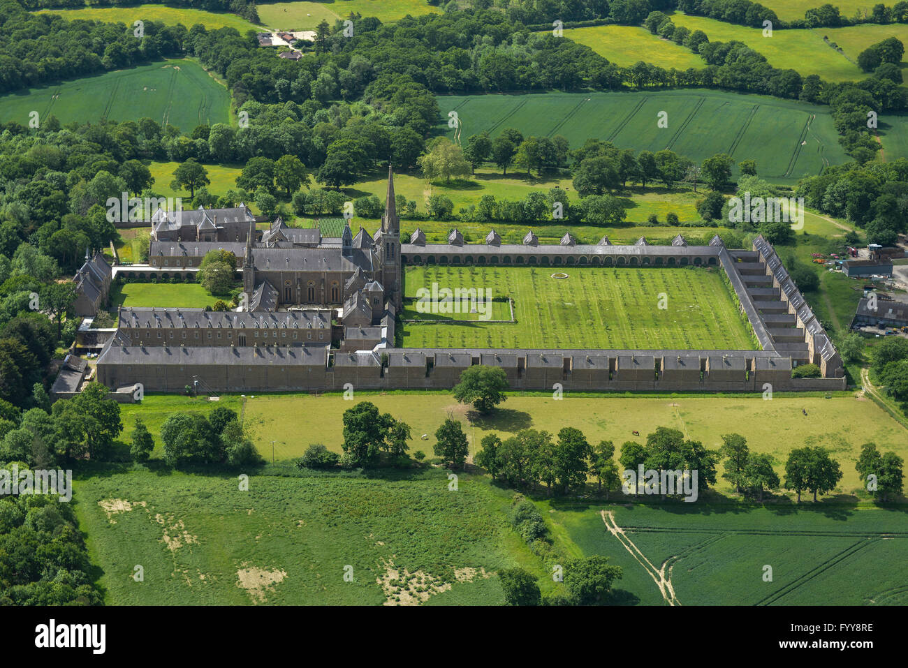 St Hugh's Charterhouse, Parkhouse. Ein Kartäuser-Kloster in West Sussex Stockfoto