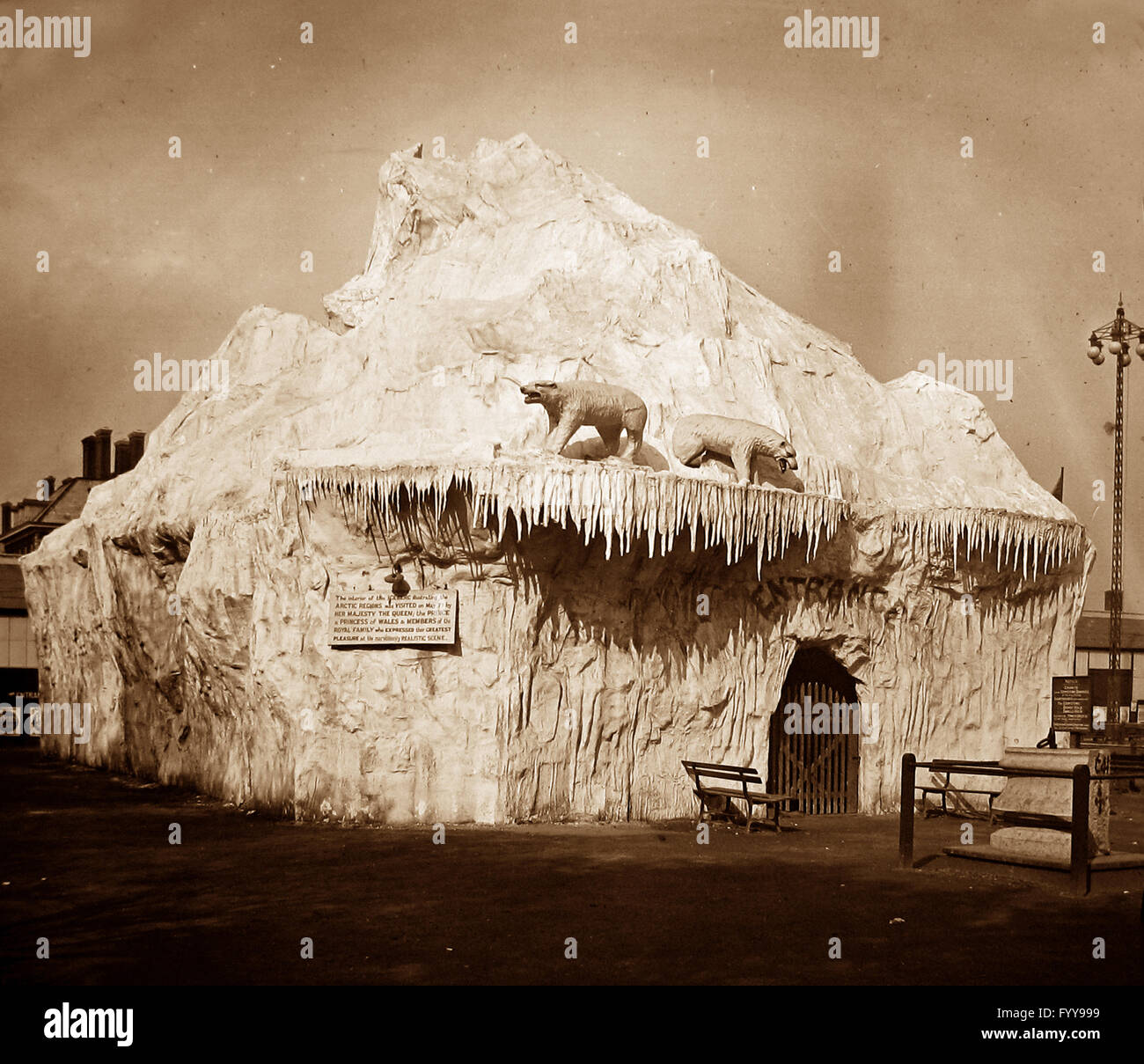 Königliche Marine Ausstellung 1891 - der Eisberg Stockfoto