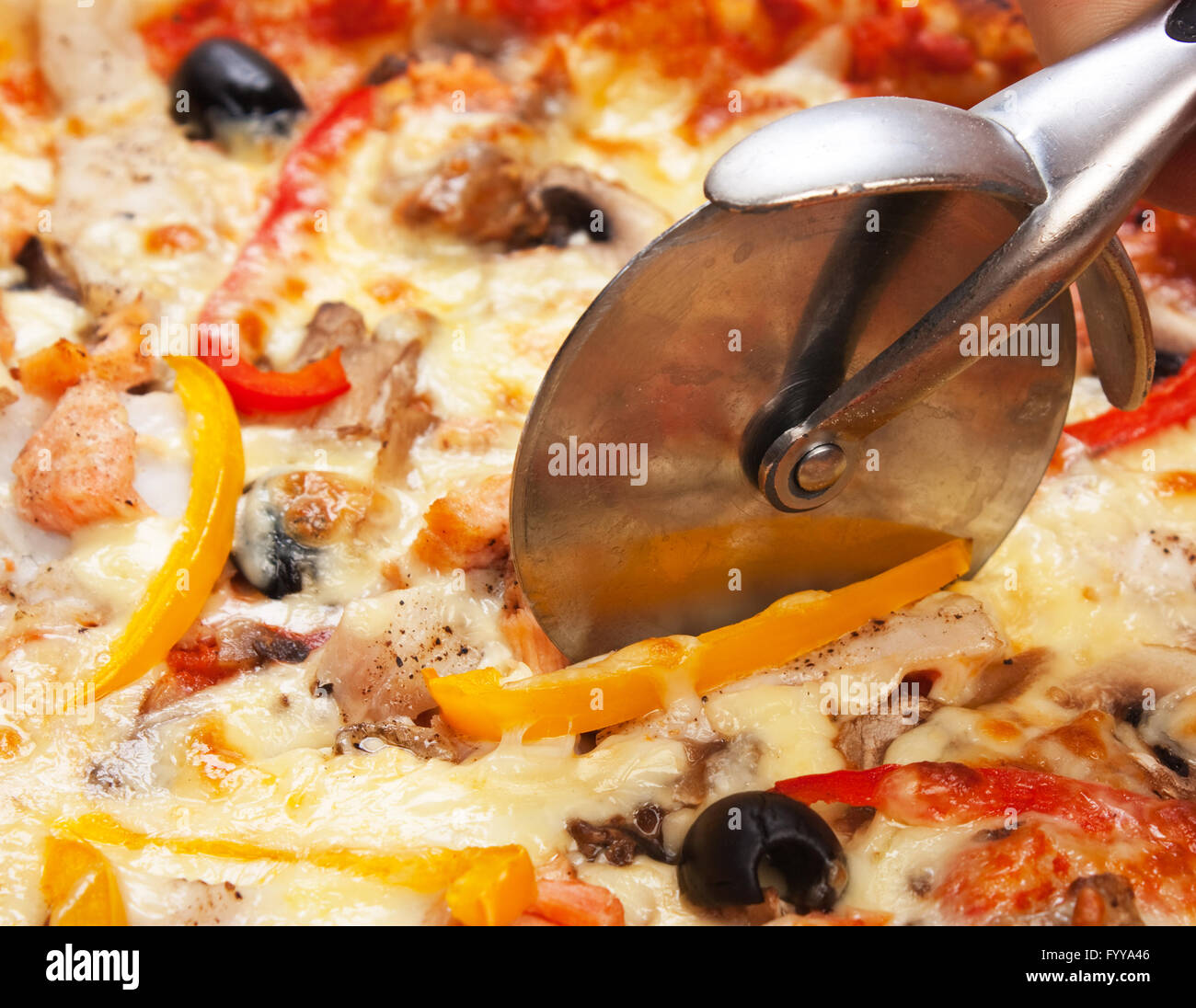 Pizzastück Stockfoto