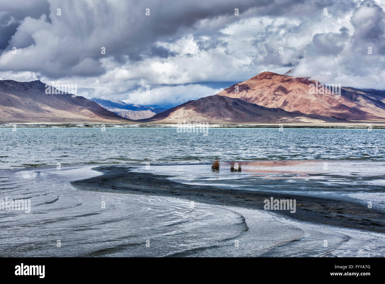 Berg-See-Tso Kar im Himalaya Stockfoto
