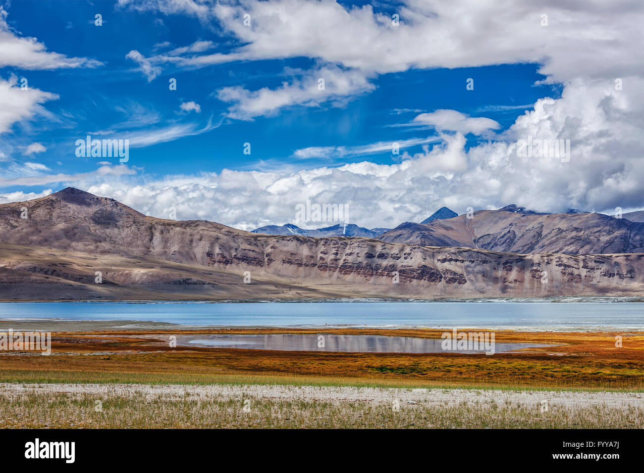 Berg-See-Tso Kar im Himalaya Stockfoto