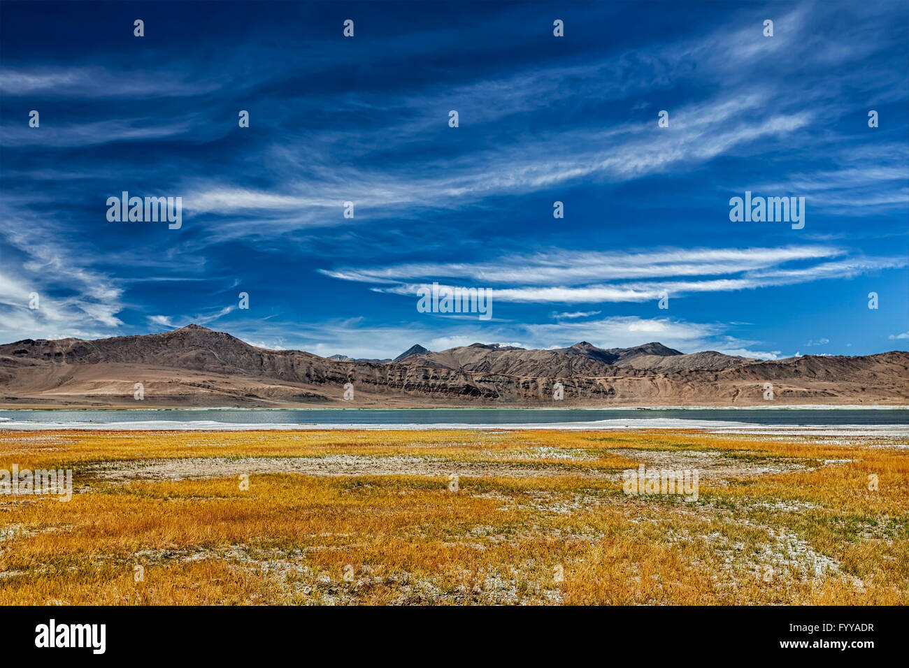Berg-See-Tso Kar im Himalaya Stockfoto