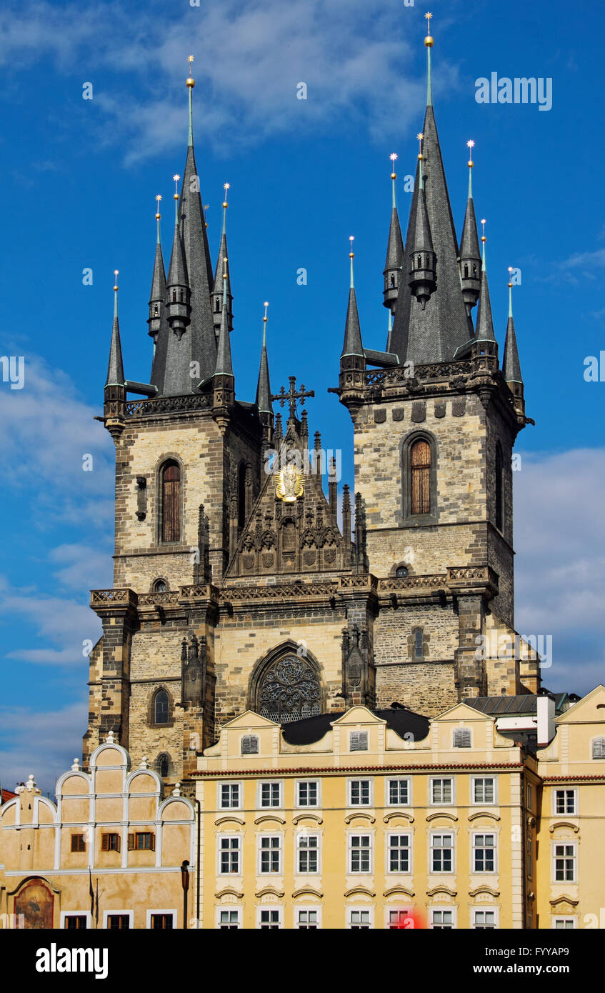Kirche der Mutter Gottes vor Tyn (Liebfrauenkirche), Kostel Panny Marie, Old Town Prague, Tschechische Republik Stockfoto