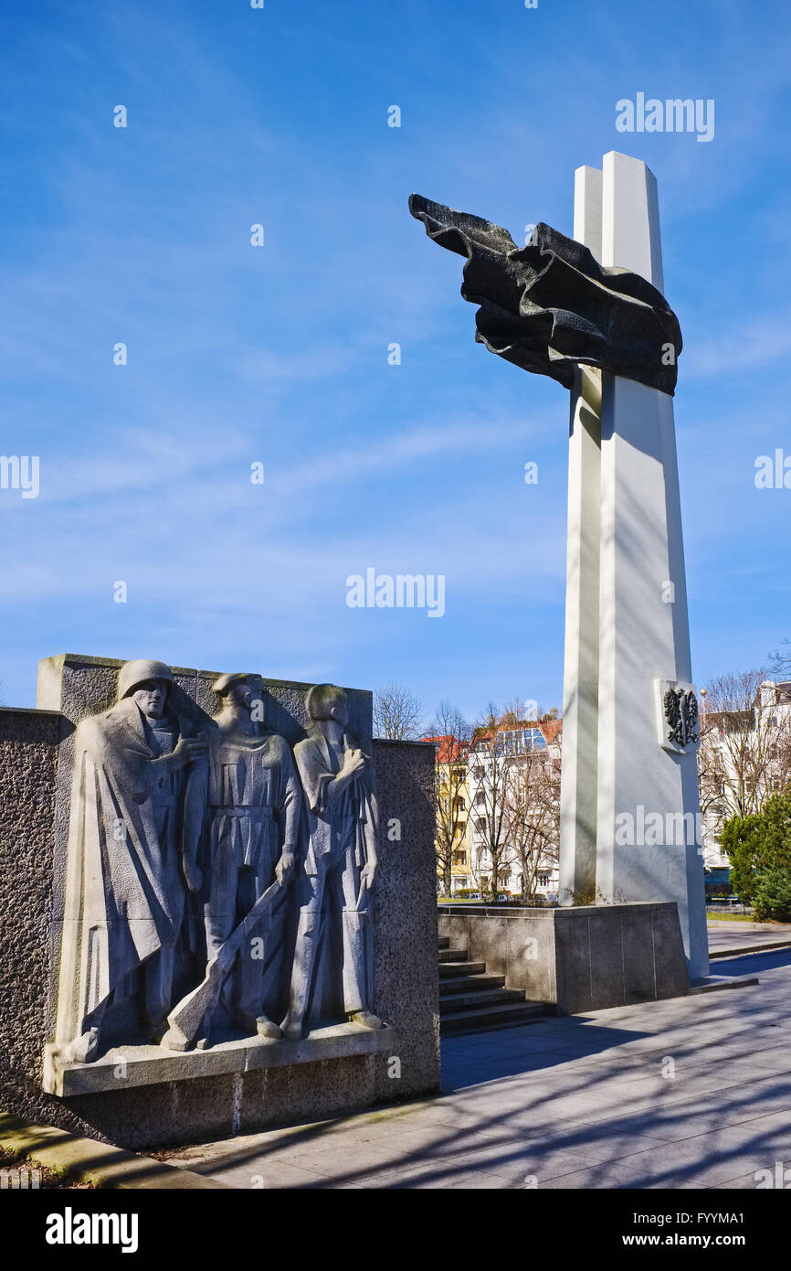 Denkmal im Volkspark Friedrichshain, Berlin Stockfoto