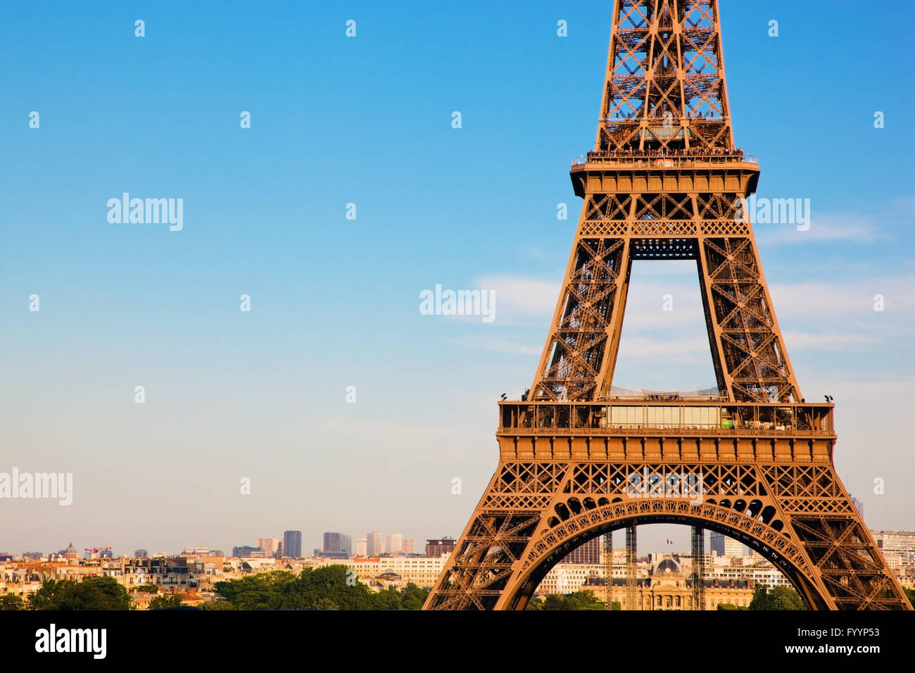 Eiffelturm-Mittelteil Stockfoto