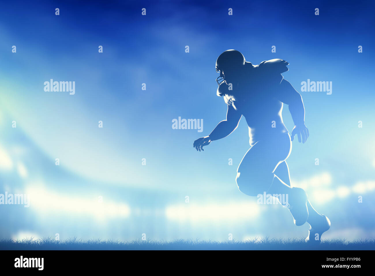 American Footballspieler im Spiel Stockfoto
