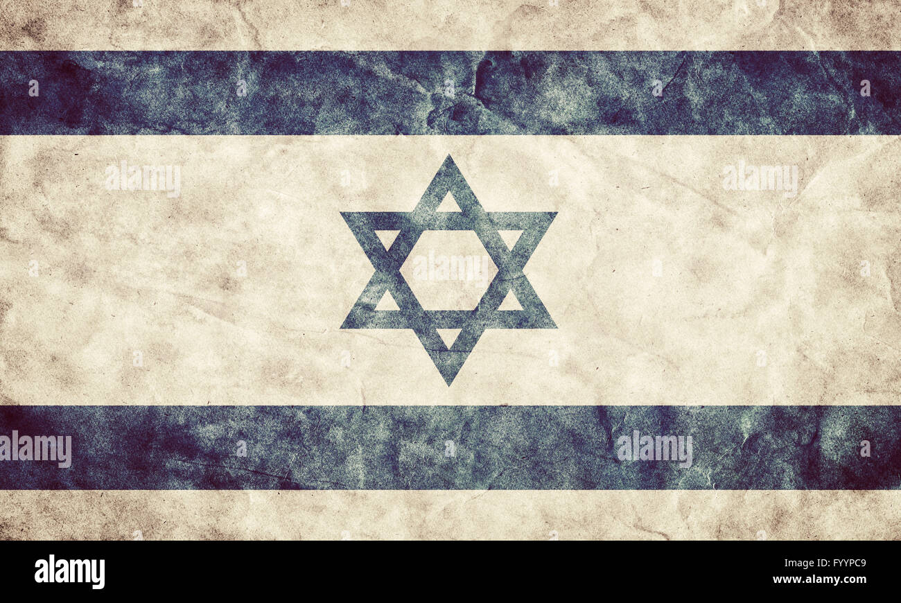 Israel-Grunge-Flagge. Jahrgang Stockfoto