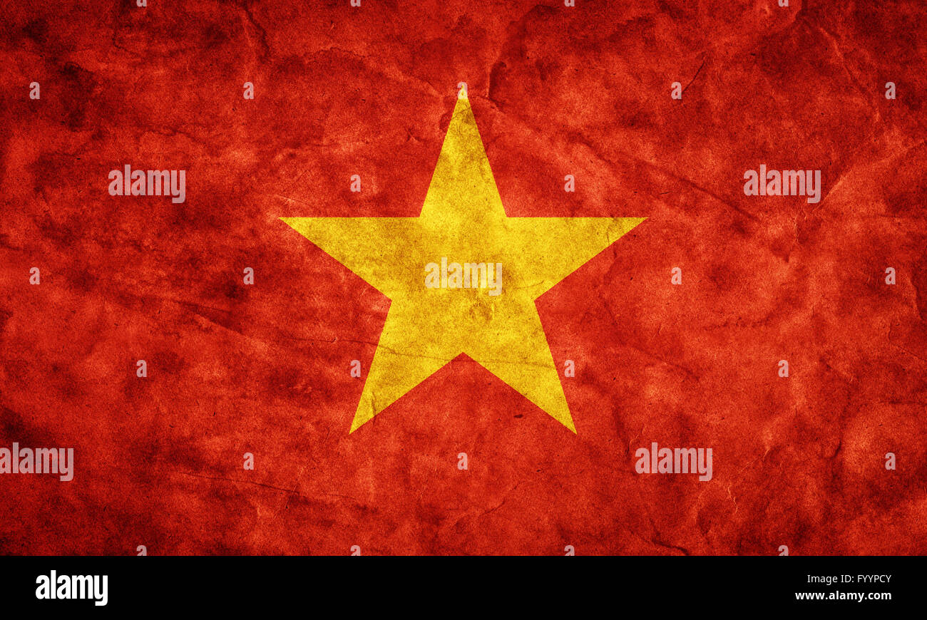 Vietnam-Grunge-Flagge. Jahrgang Stockfoto