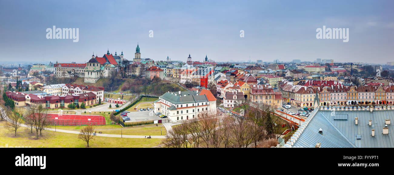 Alte Stadt-Panorama Lublin Stockfoto