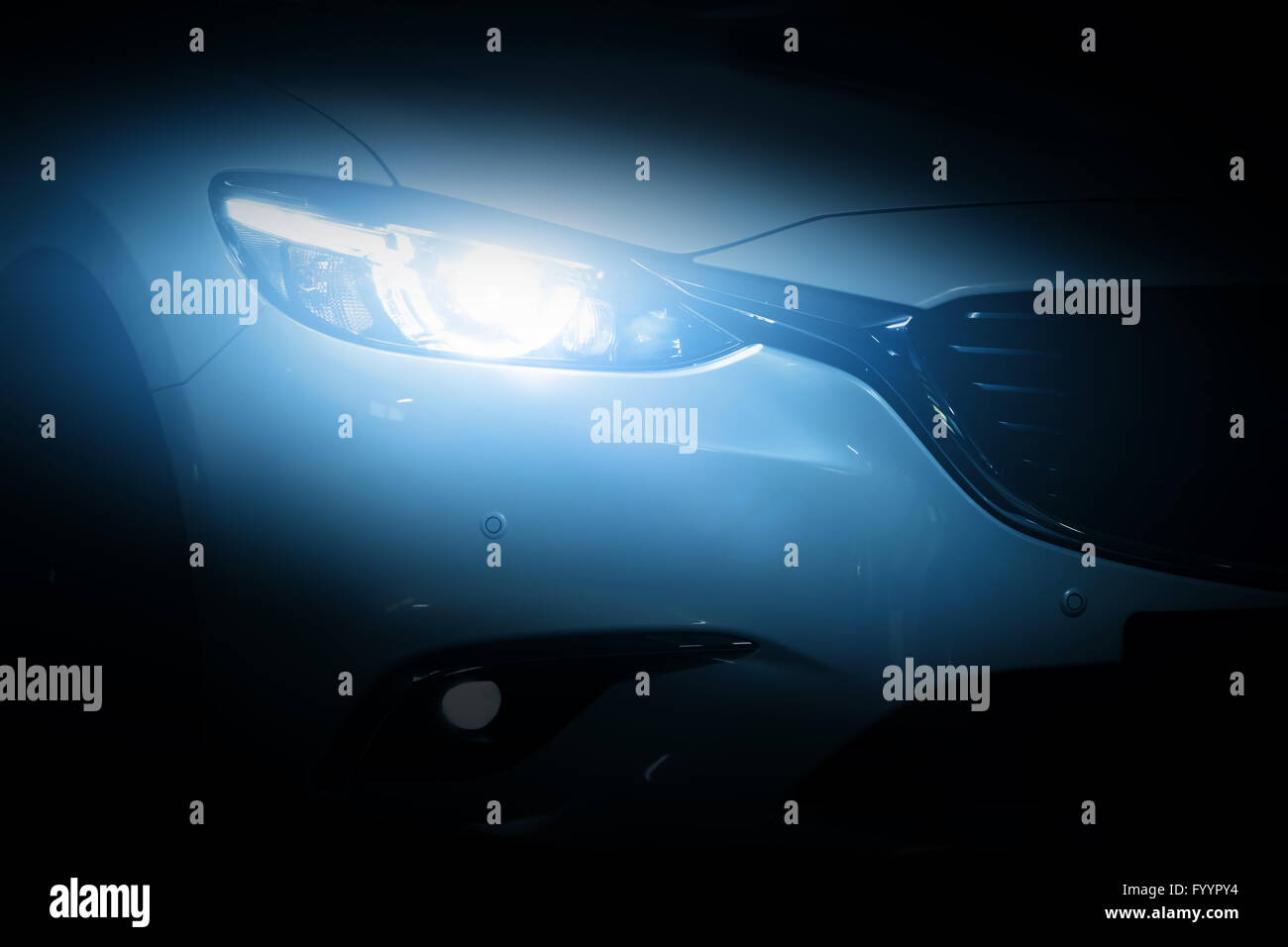Moderne Luxus Auto-Close-up-Hintergrund Stockfoto