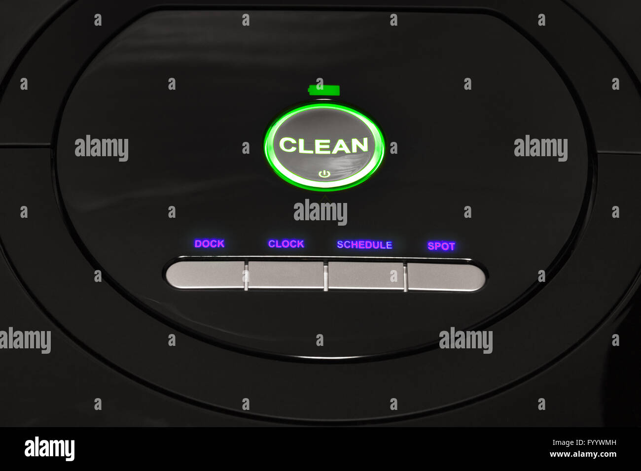 Bedienfeld des Roboter-Staubsauger Stockfoto