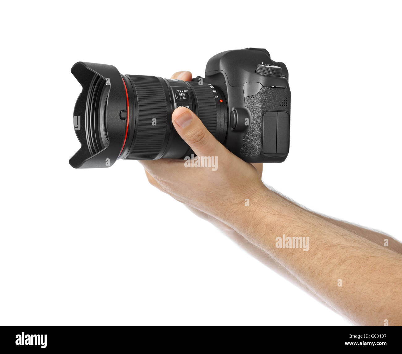 Foto-Kamera in der hand Stockfoto