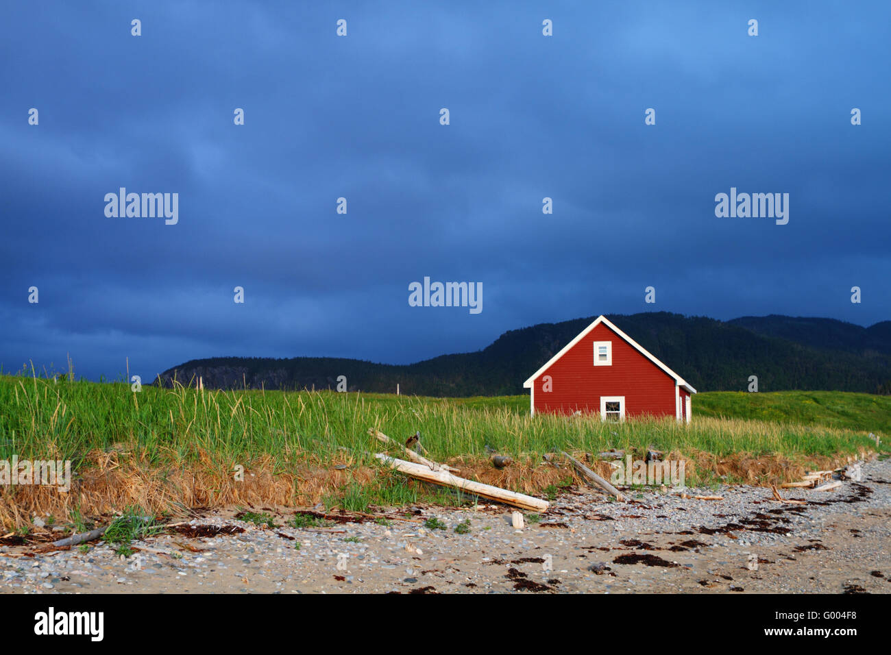 Rote Hütte Stockfoto