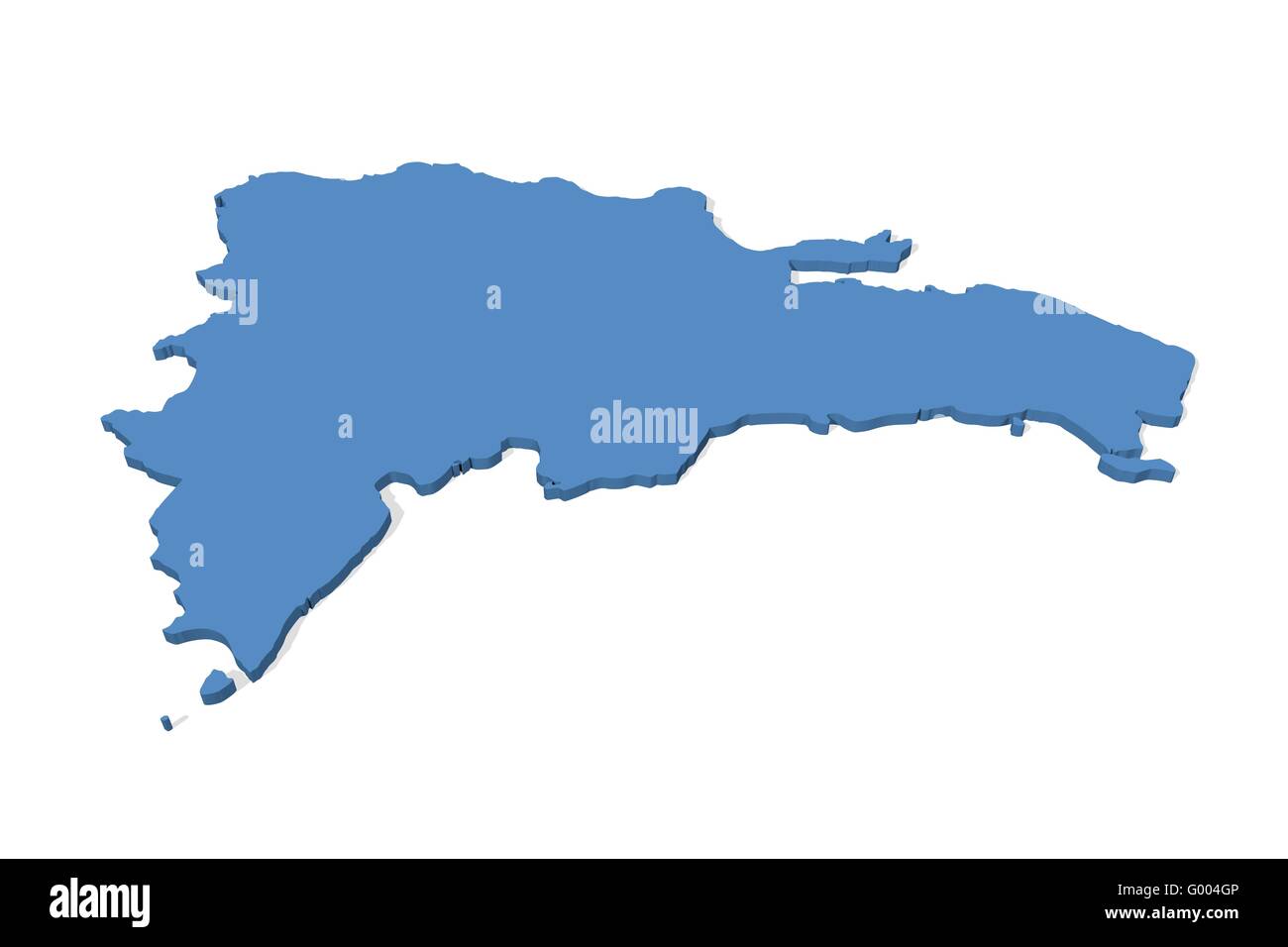 Dominikanische Republik Karte Stockfoto