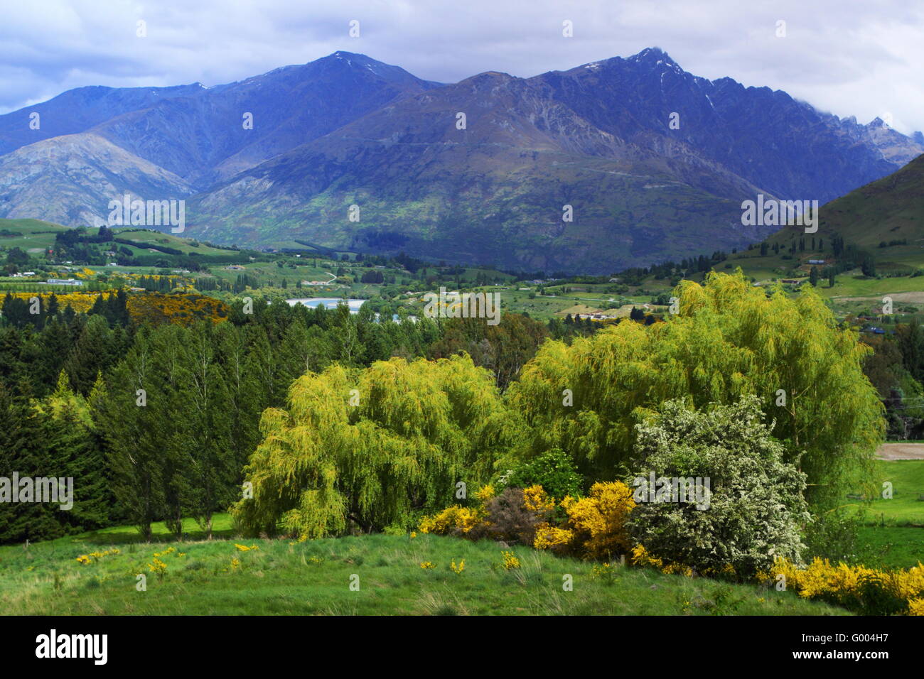 Schöne Berglandschaften in Queenstown Stockfoto