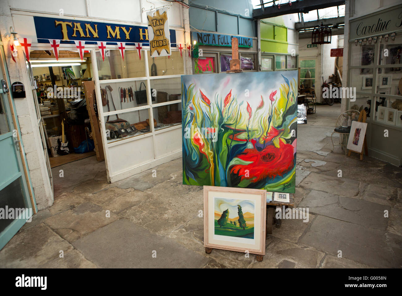 Großbritannien, England, Yorkshire, Calderdale, Hebden Bridge, Hebble Ende arbeiten Künstler und Handwerksbetriebe Stockfoto
