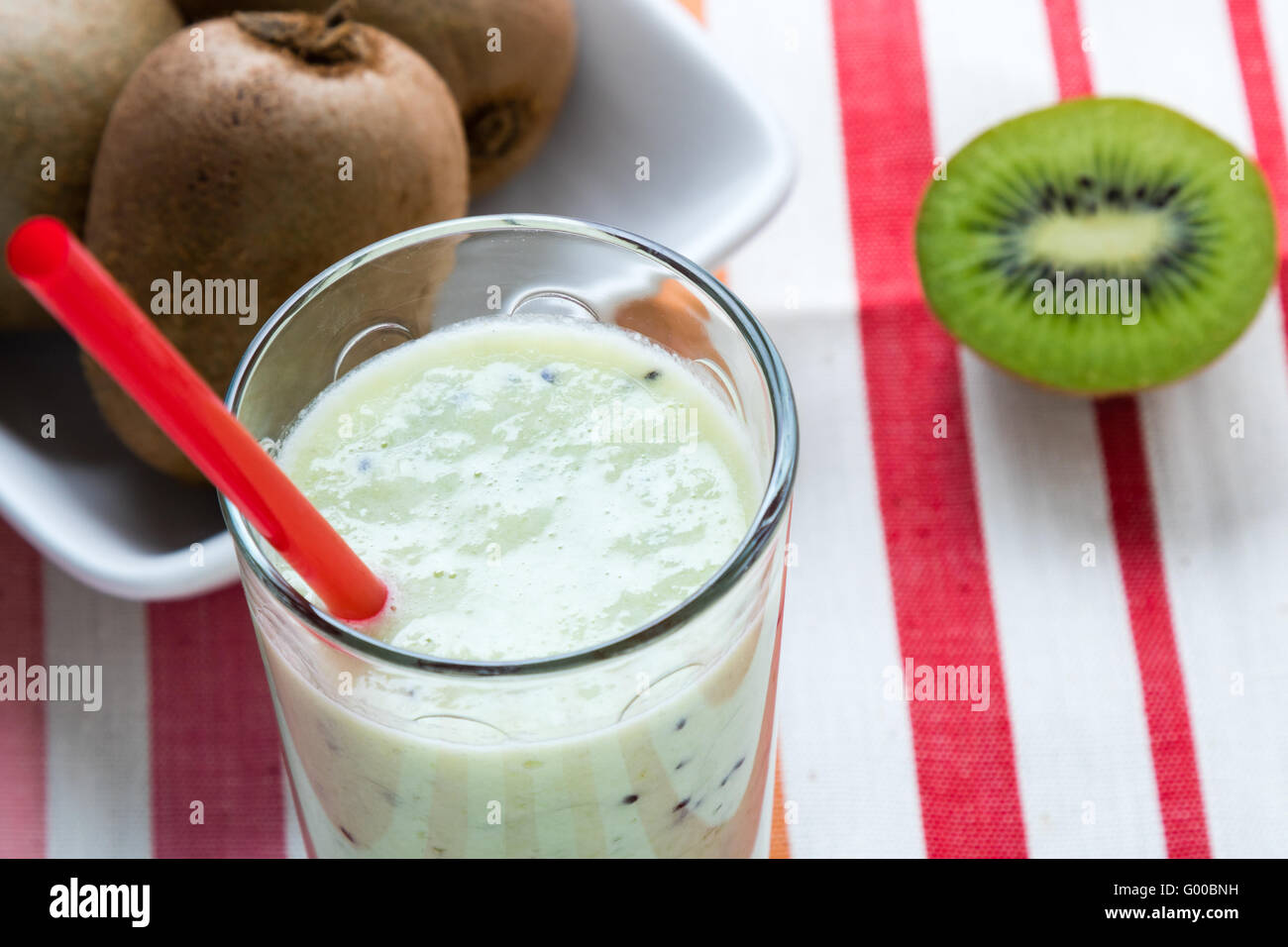 Kiwi Smoothie closeup Stockfoto