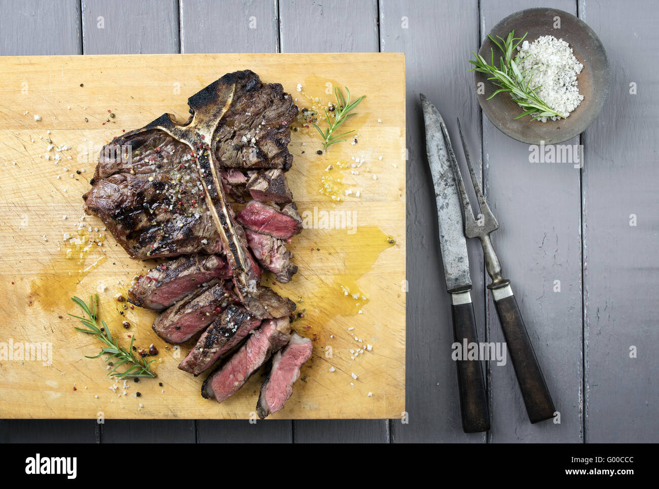 Bistecca alla Fiorentina Stockfoto