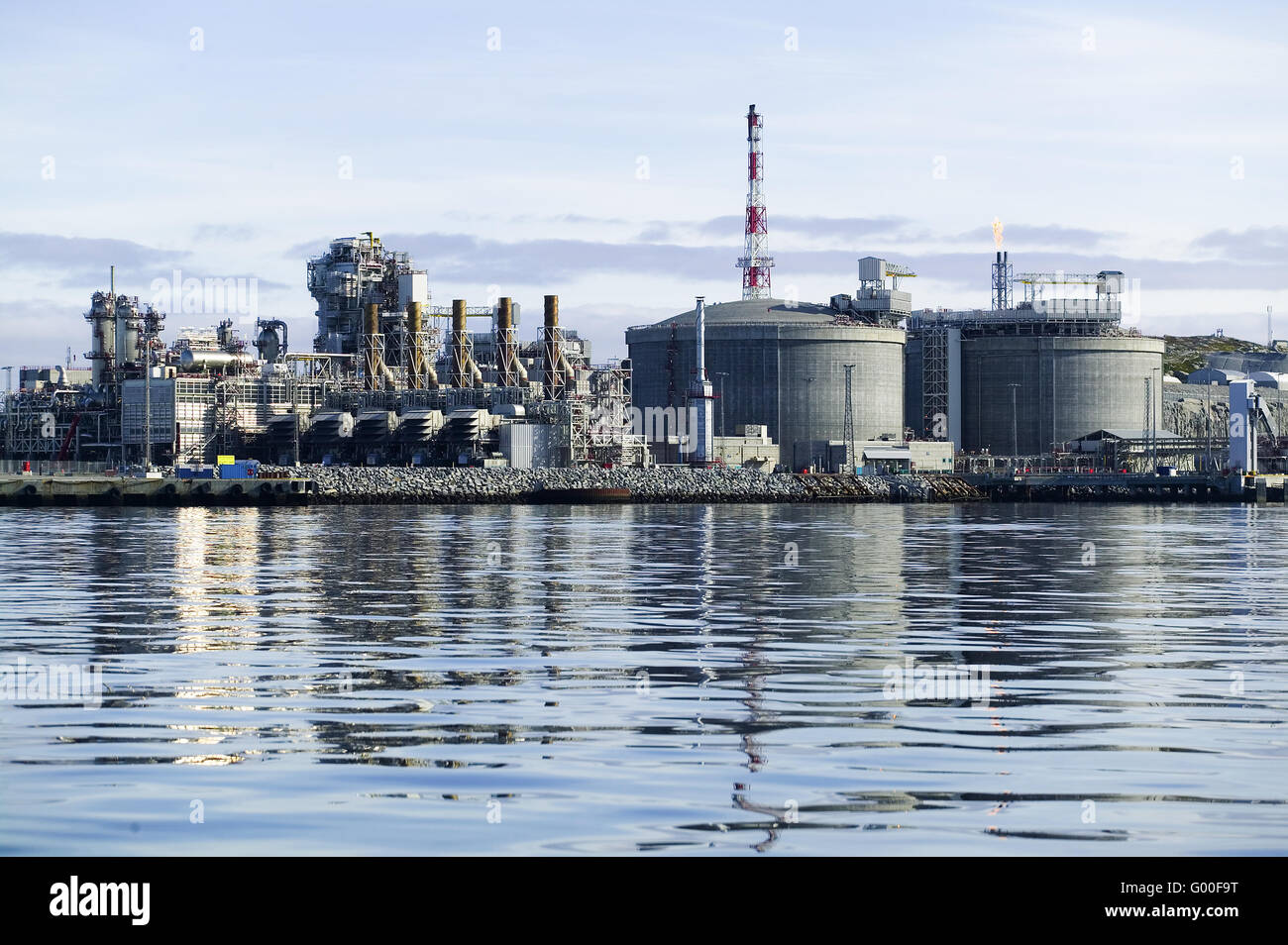 Erdgas-Raffinerie, Norwegen Stockfoto