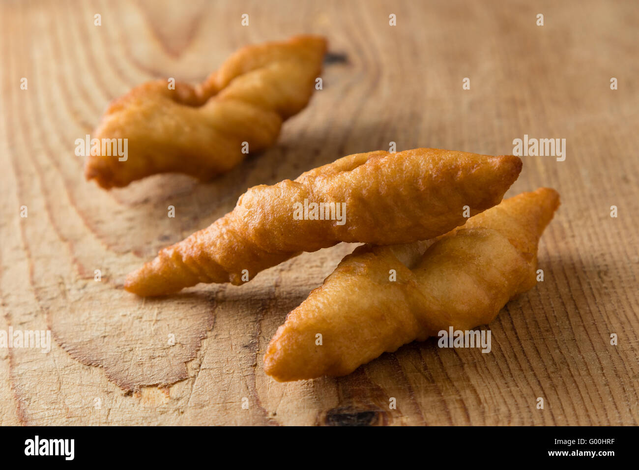 Gebratener Teig Stockfoto