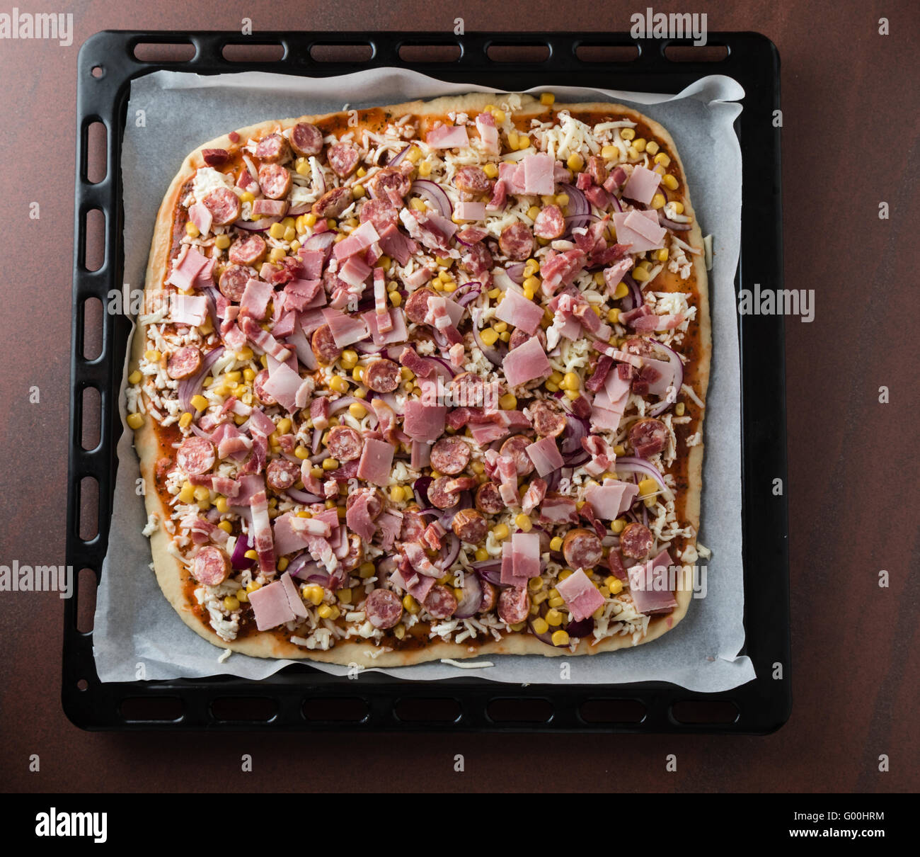 hausgemachte pizza Stockfoto