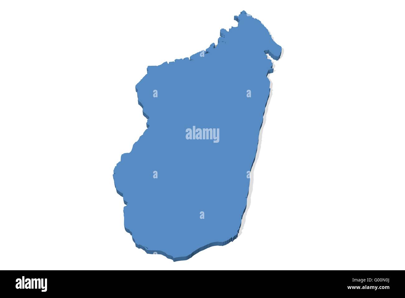 Madagaskar-Karte Stockfoto