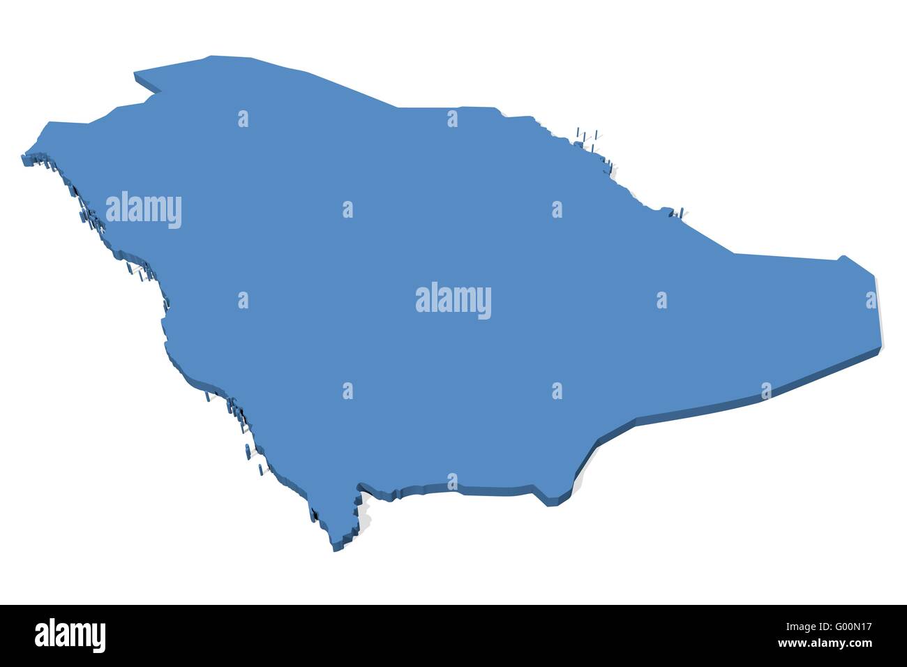 Saudi Arabien Karte Stockfoto