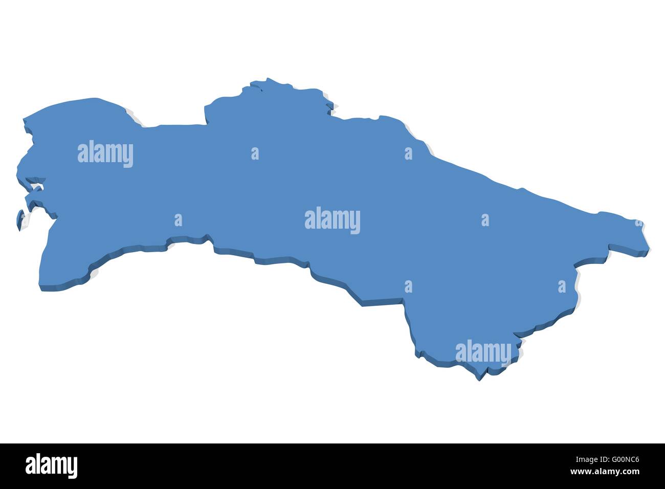 Turkmenistan-Karte Stockfoto
