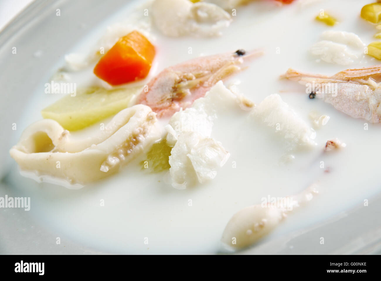 Irische Fischsuppe Stockfoto