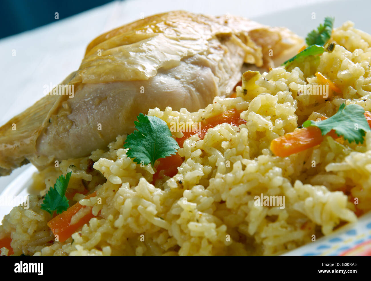 Huhn Dum Biryani Stockfoto