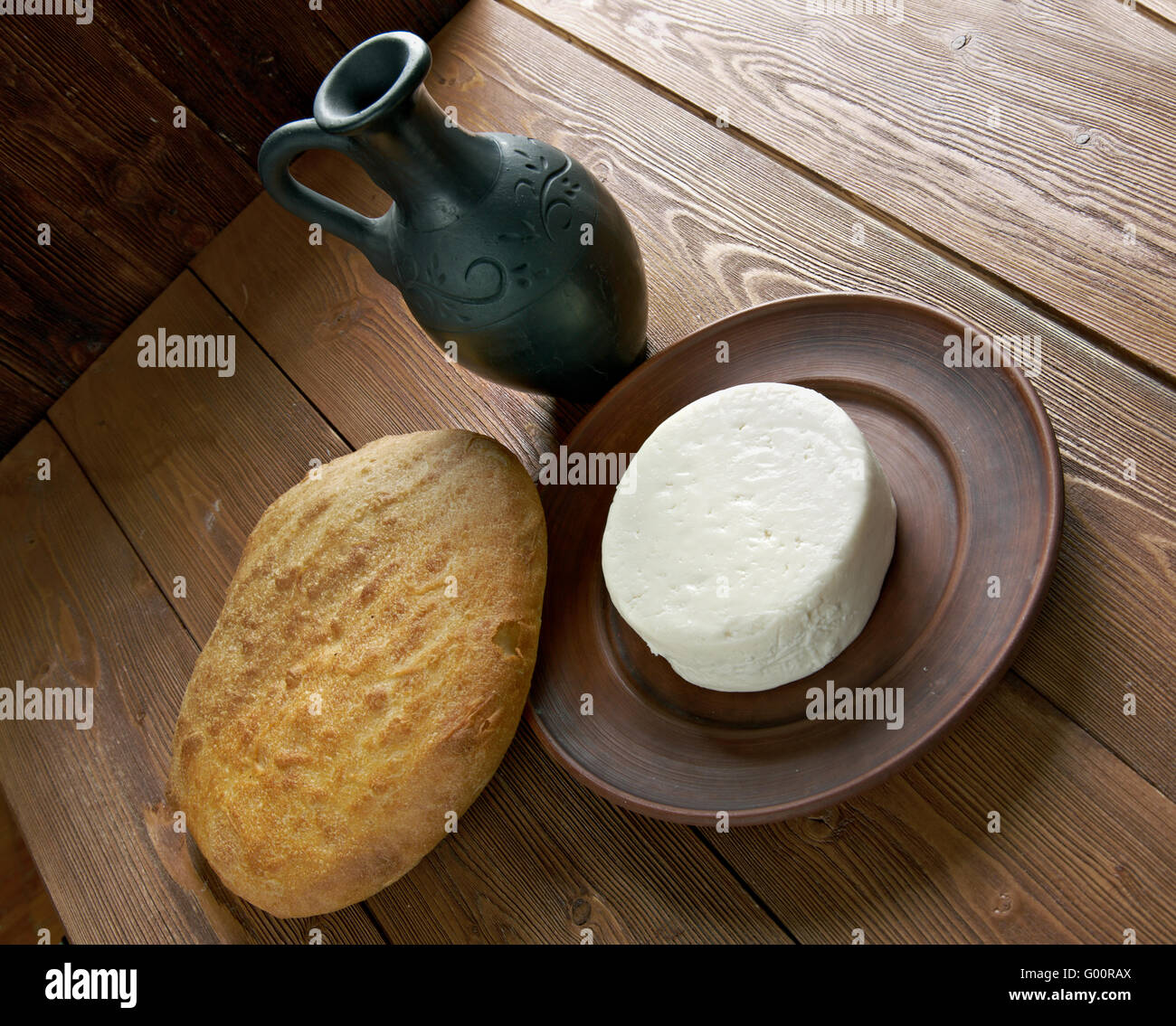 Circassian Käse Stockfoto