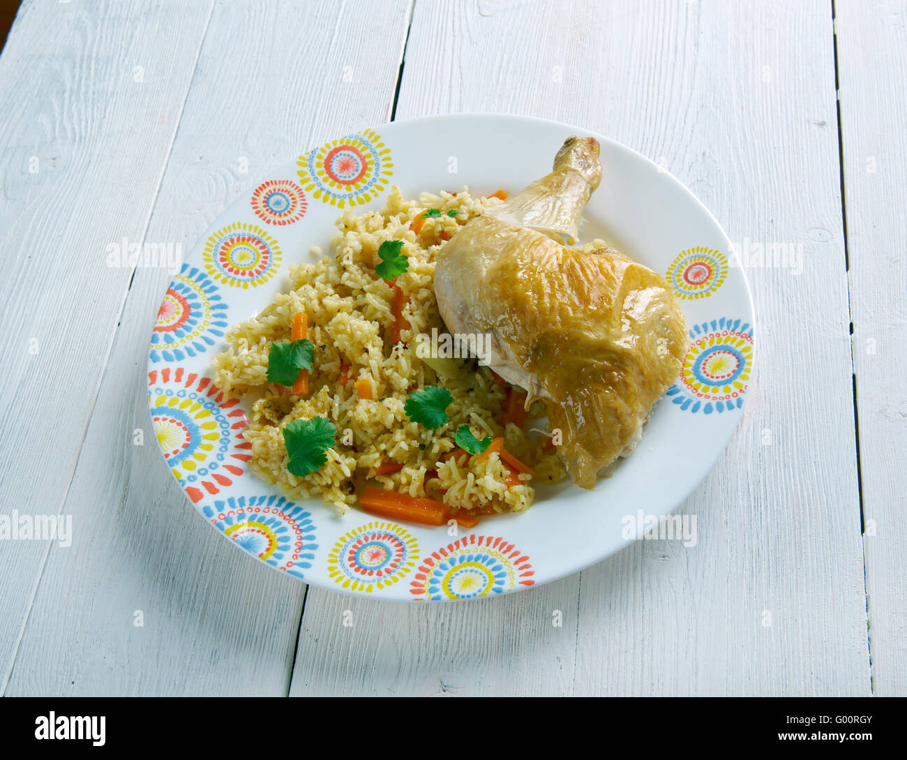 Huhn Dum Biryani Stockfoto