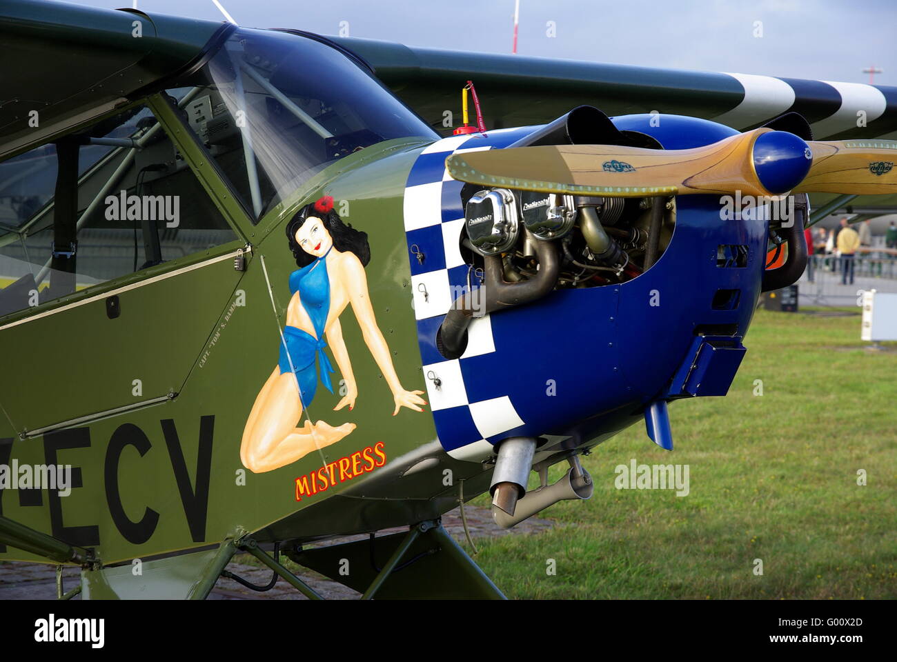 Airport L-4A Cub Stockfoto