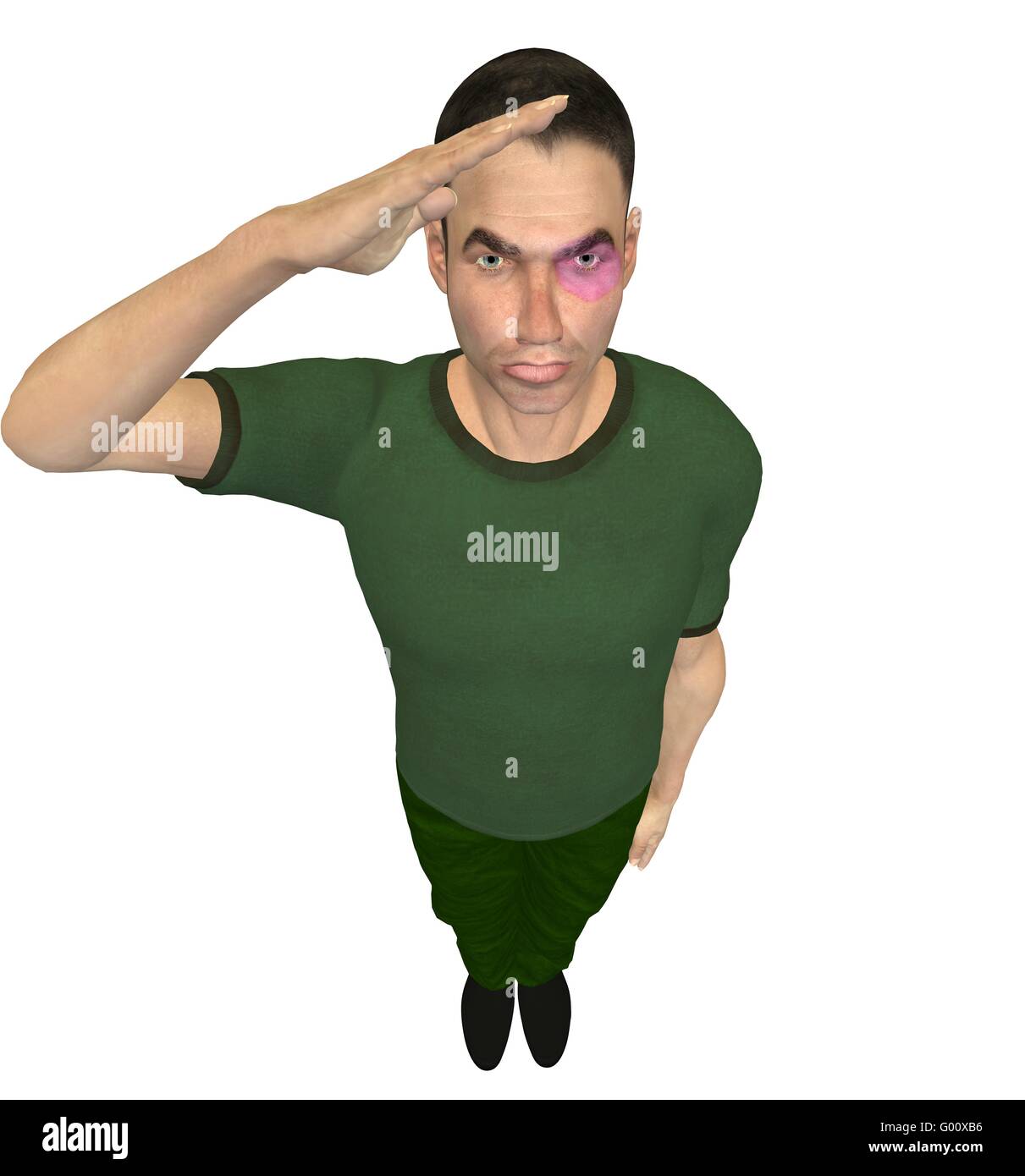 Man grüßt Stockfoto