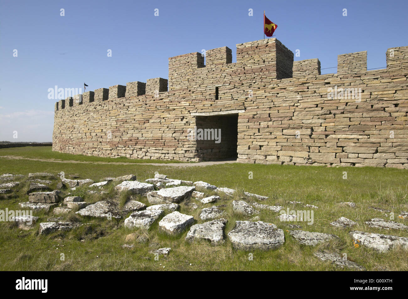 Wikinger-Burg, Gotland, Schweden Stockfoto