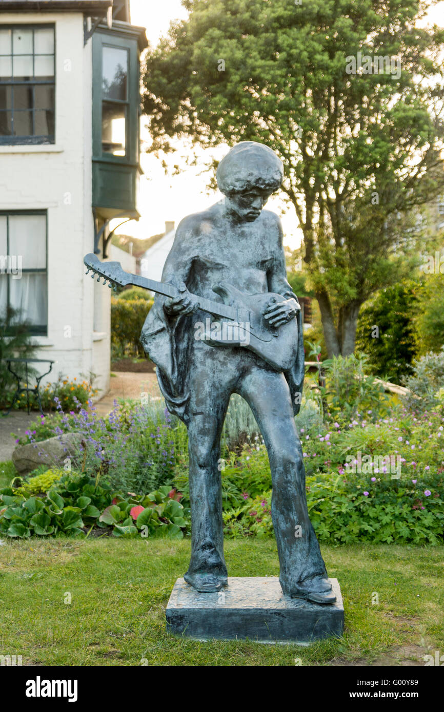 Jimi Hendrix Statue, Isle Of Wight, Südengland Stockfotografie Alamy