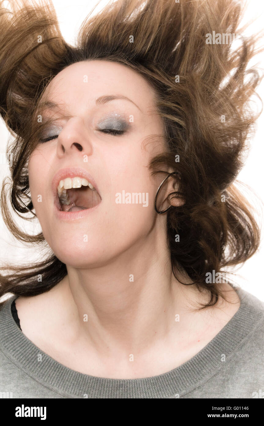 Gefühle einer jungen Frau Stockfoto
