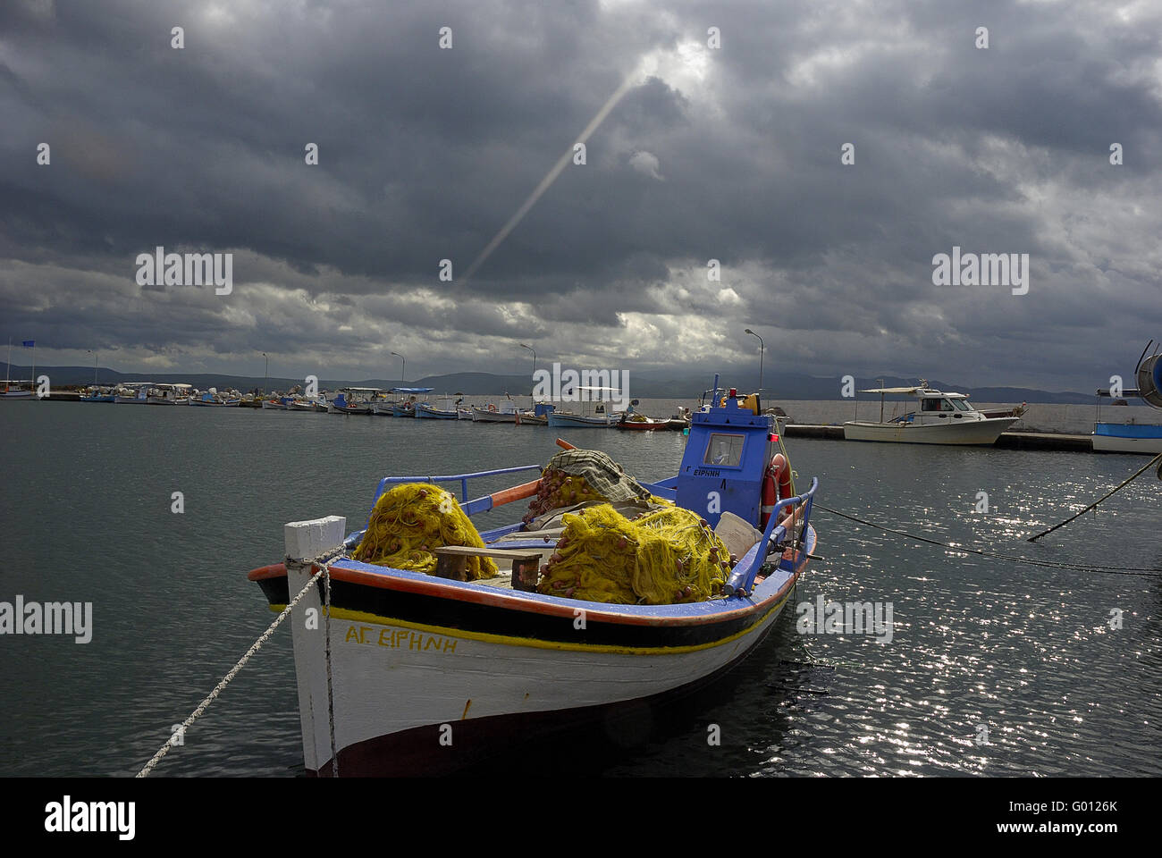 Angelboot/Fischerboot Stockfoto