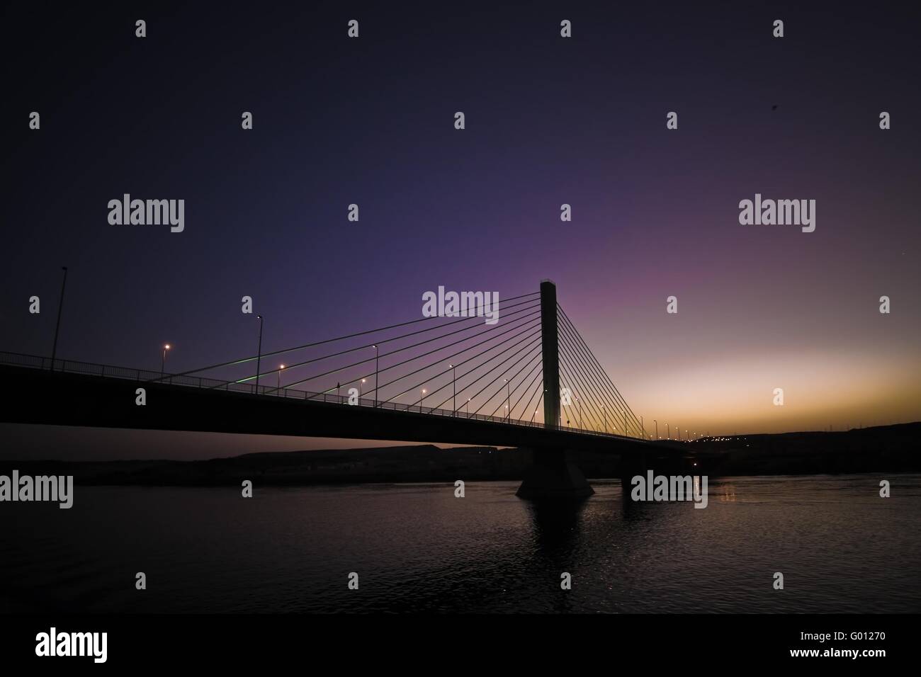 großen Lichter am Abend Stockfoto