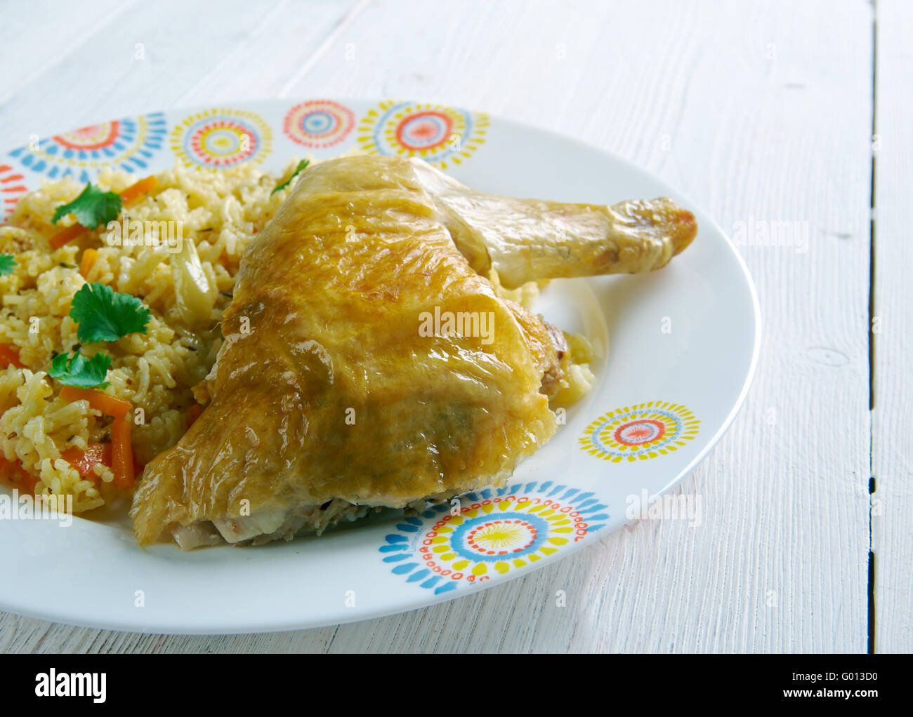 Huhn Dum Biryani Stockfoto